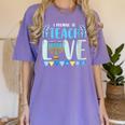 I Promise To Teach Love Hanukkah Chanukah Jewish Teacher Women's Comfort Colors T-Shirt Violet