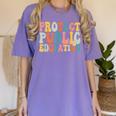 Protect Public Education Public Teacher School Women's Comfort Colors T-Shirt Violet Protect Public Education Public Teacher School Women's Comfort Colors T-Shirt Violet