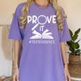 Prove It Text Evidences Reading Teacher First Day Of School Women's Comfort Colors T-Shirt Violet