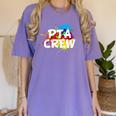 PTA Crew Back To School Volunteer Board Mom Parent Teacher Women's Comfort Colors T-Shirt Violet