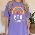 PTO Crew Parent School Volunteer Board Mom Parent Teacher Women's Comfort Colors T-Shirt Violet