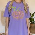 Pumpkin Music Notes Fall Teacher Autumn Halloween Women's Comfort Colors T-Shirt Violet Pumpkin Music Notes Fall Teacher Autumn Halloween Women's Comfort Colors T-Shirt Violet