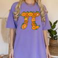 Pumpkin Pi Math Teacher Halloween Costume Geometry Women's Comfort Colors T-Shirt Violet Pumpkin Pi Math Teacher Halloween Costume Geometry Women's Comfort Colors T-Shirt Violet