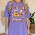 Pumpkin Spice Makes Teacher Nice Retro Fall Spooky Season Women's Comfort Colors T-Shirt Violet Pumpkin Spice Makes Teacher Nice Retro Fall Spooky Season Women's Comfort Colors T-Shirt Violet