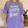 Put On A Happy Face Music Music Teacher Women's Comfort Colors T-Shirt Violet Put On A Happy Face Music Music Teacher Women's Comfort Colors T-Shirt Violet