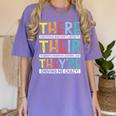 There Their They’Re Grammar Joke For English Teacher Student Women's Comfort Colors T-Shirt Violet There Their They’Re Grammar Joke For English Teacher Student Women's Comfort Colors T-Shirt Violet
