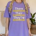 There Their They'Re T Shirt English Grammar Teacher For Men Women Women's Comfort Colors T-Shirt Violet There Their They'Re T Shirt English Grammar Teacher For Men Women Women's Comfort Colors T-Shirt Violet