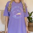 Take Reading English Teacher Library Alien Space T-S Tie Dye Women's Comfort Colors T-Shirt Violet