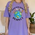 Reduce Reuse Recycle Respect Earth Day Teacher Girl Women Women's Comfort Colors T-Shirt Violet