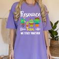 Resource Team Cactus Crew Resource Teacher Squad Women's Comfort Colors T-Shirt Violet