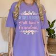 Retired Teacher Full Time Grandma Teaching Retirement Women's Comfort Colors T-Shirt Violet