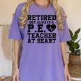 Retirement But Always A Pe Teacher At Heart Pride Shirt Women's Comfort Colors T-Shirt Violet