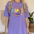 Retro ABCD Transitional Kindergarten Teacher Tour TK Teacher Women's Comfort Colors T-Shirt Violet Retro ABCD Transitional Kindergarten Teacher Tour TK Teacher Women's Comfort Colors T-Shirt Violet
