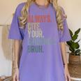 Retro ALways Cite Your Evidence Bruh ELA Teacher For Men Women Kids Women's Comfort Colors T-Shirt Violet Retro ALways Cite Your Evidence Bruh ELA Teacher For Men Women Kids Women's Comfort Colors T-Shirt Violet