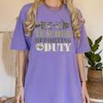 Retro Back To School Women Old Camo Pre-K Teacher Women's Comfort Colors T-Shirt Violet Retro Back To School Women Old Camo Pre-K Teacher Women's Comfort Colors T-Shirt Violet