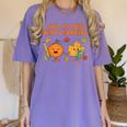 Retro Fall In Love With Learning Autumn Pumpkin Teacher Women's Comfort Colors T-Shirt Violet Retro Fall In Love With Learning Autumn Pumpkin Teacher Women's Comfort Colors T-Shirt Violet