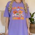Retro Fall In Love With Learning Autumn Pumpkin Teachers Women's Comfort Colors T-Shirt Violet