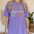 Retro Fifth Grade Dream Team Groovy Teacher Back To School Men Women Girls Kids Women's Comfort Colors T-Shirt Violet Retro Fifth Grade Dream Team Groovy Teacher Back To School Men Women Girls Kids Women's Comfort Colors T-Shirt Violet