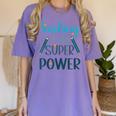 Retro Groovy Teaching Is My Super Power Teacher's Present Men Women Women's Comfort Colors T-Shirt Violet Retro Groovy Teaching Is My Super Power Teacher's Present Men Women Women's Comfort Colors T-Shirt Violet