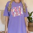 Retro Halloween This Is My Spooky School Teacher Costume Women's Comfort Colors T-Shirt Violet Retro Halloween This Is My Spooky School Teacher Costume Women's Comfort Colors T-Shirt Violet