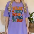 Retro PE Teacher What Are We Doing Today School Coach Women Women's Comfort Colors T-Shirt Violet