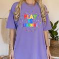 Retro Play Is Learning Teacher Back To School Women's Comfort Colors T-Shirt Violet
