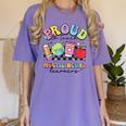 Retro Proud To Teach Multilingual Learners English Teacher Women's Comfort Colors T-Shirt Violet Retro Proud To Teach Multilingual Learners English Teacher Women's Comfort Colors T-Shirt Violet