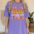 Retro Pumpkin Fall In Love With Learning Autumn Teacher Women's Comfort Colors T-Shirt Violet