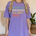 Retro Scientist Warning May Talk About Science Teacher Women's Comfort Colors T-Shirt Violet