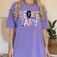 Retro Secretary Back To School Teacher Appreciation Women's Comfort Colors T-Shirt Violet Retro Secretary Back To School Teacher Appreciation Women's Comfort Colors T-Shirt Violet