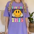 You Got This Retro Smile Motivational Testing Day Teacher Women's Comfort Colors T-Shirt Violet You Got This Retro Smile Motivational Testing Day Teacher Women's Comfort Colors T-Shirt Violet