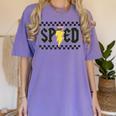 Retro SPED Teacher Pencil Lightning Bolt Back To School Women's Comfort Colors T-Shirt Violet Retro SPED Teacher Pencil Lightning Bolt Back To School Women's Comfort Colors T-Shirt Violet