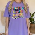 Retro Teaching Future Leaders Groovy Teacher Back To School Women's Comfort Colors T-Shirt Violet