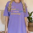 Retro Technology Teacher Shirt Tech Teacher Women's Comfort Colors T-Shirt Violet Retro Technology Teacher Shirt Tech Teacher Women's Comfort Colors T-Shirt Violet