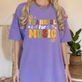 Retro Thankful For Music Floral Music Teacher Thanksgiving Men Women Women's Comfort Colors T-Shirt Violet