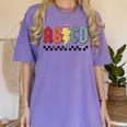 Rock Abcd Back To School Abcd Preschool Teacher Appreciation Women's Comfort Colors T-Shirt Violet Rock Abcd Back To School Abcd Preschool Teacher Appreciation Women's Comfort Colors T-Shirt Violet