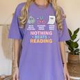 Rock Paper Scissors Teacher Librarian Nothing Beats Reading Women's Comfort Colors T-Shirt Violet