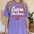 Running On Coffee And Christmas Cheer Lover Teacher For Men Women Kids Women's Comfort Colors T-Shirt Violet