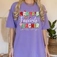 Santas Favorite Teacher Christmas Matching Xmas Men Women Women's Comfort Colors T-Shirt Violet Santas Favorite Teacher Christmas Matching Xmas Men Women Women's Comfort Colors T-Shirt Violet