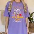 This Is My Scary 6th Grade ELA Costume Teacher Men Women Women's Comfort Colors T-Shirt Violet