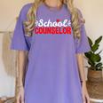School Counselor Teacher Guidance Counseling For Men Women Kids Women's Comfort Colors T-Shirt Violet School Counselor Teacher Guidance Counseling For Men Women Kids Women's Comfort Colors T-Shirt Violet