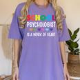 School Psychologist Is a Work Of Heart Teacher LSSP Doctor Women's Comfort Colors T-Shirt Violet