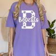 School Spirit Mascot Bobcats Back To School Teacher Student Women's Comfort Colors T-Shirt Violet School Spirit Mascot Bobcats Back To School Teacher Student Women's Comfort Colors T-Shirt Violet
