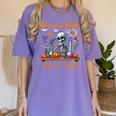 Science Is Magic Halloween Skeleton Students Teacher Women's Comfort Colors T-Shirt Violet