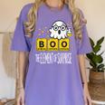Science Teacher Halloween Elements Of Surprise Chemistry Women's Comfort Colors T-Shirt Violet Science Teacher Halloween Elements Of Surprise Chemistry Women's Comfort Colors T-Shirt Violet