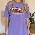 Science Teacher Horror Fall Coffee Halloween Pumpkin Autumn Women's Comfort Colors T-Shirt Violet
