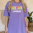Science Teacher Tie Dye Science Teaching Back To School Women's Comfort Colors T-Shirt Violet