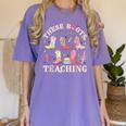 These Boots Are Made For Teaching Western Cowgirl Teacher Women's Comfort Colors T-Shirt Violet These Boots Are Made For Teaching Western Cowgirl Teacher Women's Comfort Colors T-Shirt Violet