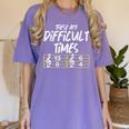 These Are Times Difficult Music Teacher Band Men Women Women's Comfort Colors T-Shirt Violet These Are Times Difficult Music Teacher Band Men Women Women's Comfort Colors T-Shirt Violet