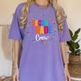 Second Grade Crew 2nd Back To School Teacher Team Squad Women's Comfort Colors T-Shirt Violet